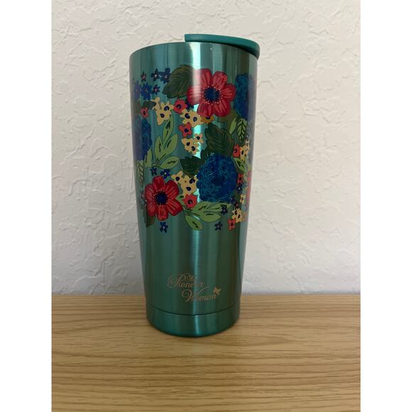 Pioneer Woman Stainless Steel Double Wall Vacuum Insulated Teal Tumbler w/Lid. - Picture 1 of 9